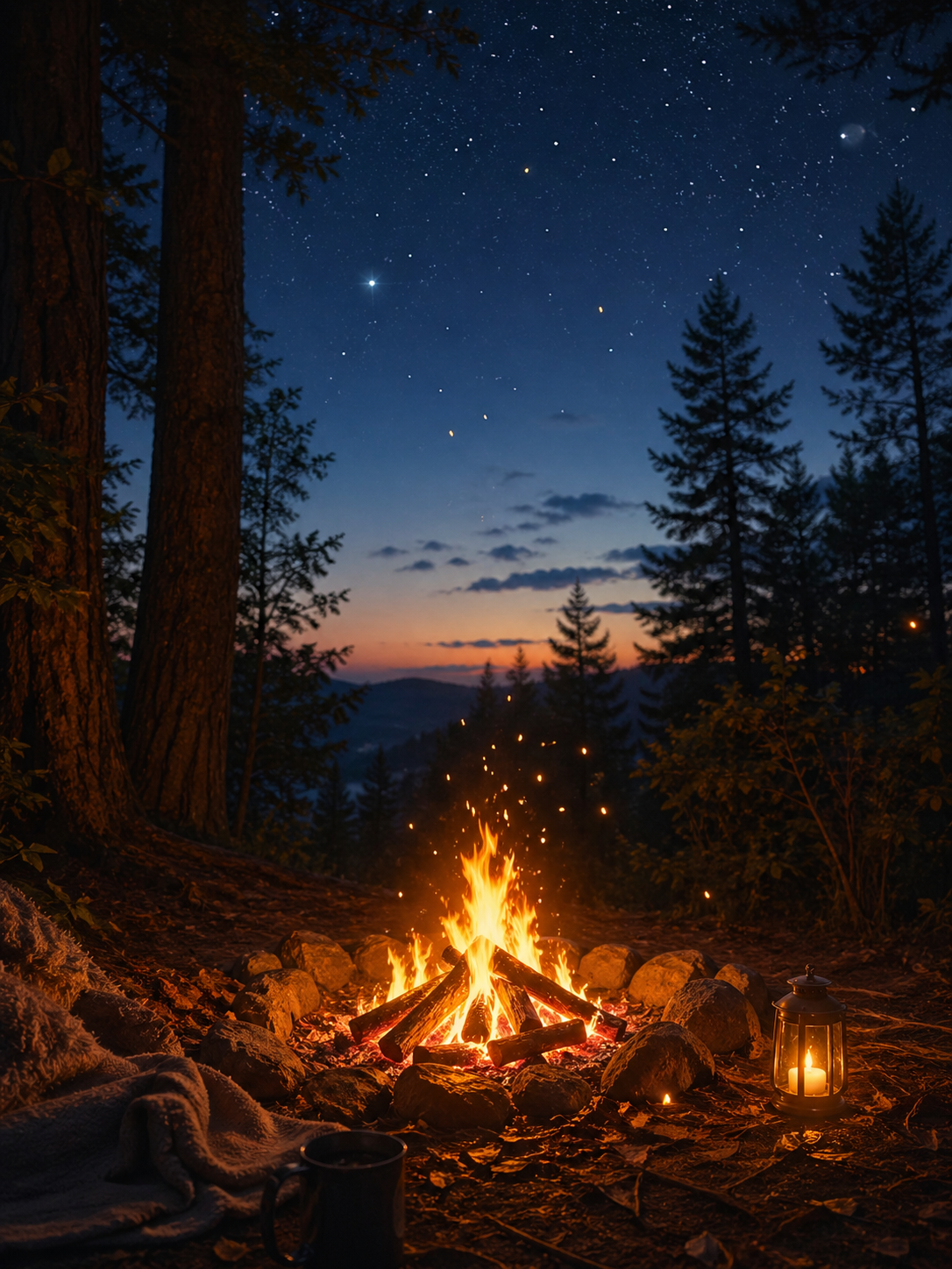 篝火旁的夜晚